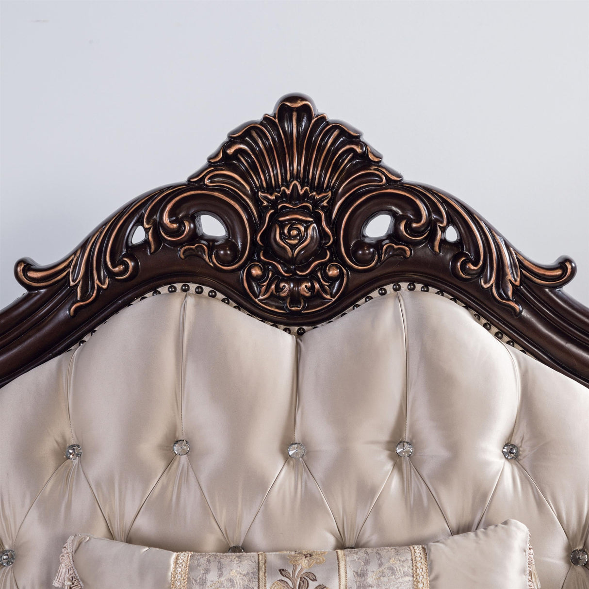 Furniture of America Zephyra Traditional Faux Leather Upholstered Loveseat with Rolled Arm and Accent Pillows, Wooden Comfortable Couch for Living Room, Office, Bedroom, Dark Cherry/Beige Furniture of America