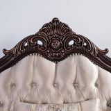 Furniture of America Zephyra Traditional Faux Leather Upholstered Loveseat with Rolled Arm and Accent Pillows, Wooden Comfortable Couch for Living Room, Office, Bedroom, Dark Cherry/Beige Furniture of America