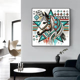 APTDYIGL 5D Horse Diamond Painting Kits for Adults Beginner,Animal Special Shape Diamond Art Kits,DIY Full Drill Diamond Dot with Gem Art Kits,Home Wall Decor 11.8x11.8inch APTDYIGL