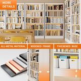 Metal White Bookshelf, 71"H Tall Bookcase with Adjustable Storage Shelves, 5-Tier Heavy Duty Book Shelf, Modern Open Large Book Case for Library, Living Room, Office, including Book Stopper (White) Dyoung