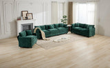 SoarFlash 71.6" Chenille Sectional Sofa, Comfy Modular Loveseat Sofa, Modern 2-Seat Couch Deep Seat Sofa Set for Living Room,Green SoarFlash
