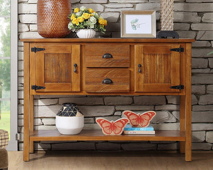 LKTART Farmhouse Sideboard Buffet Cabinet Kitchen Sideboard Cabinet with Storage Drawers and Bottom Shelf for Entryway Hallway Foyer Table Cupboard Coffee Bar Cabinet (48" Brown - WoodArtSupply