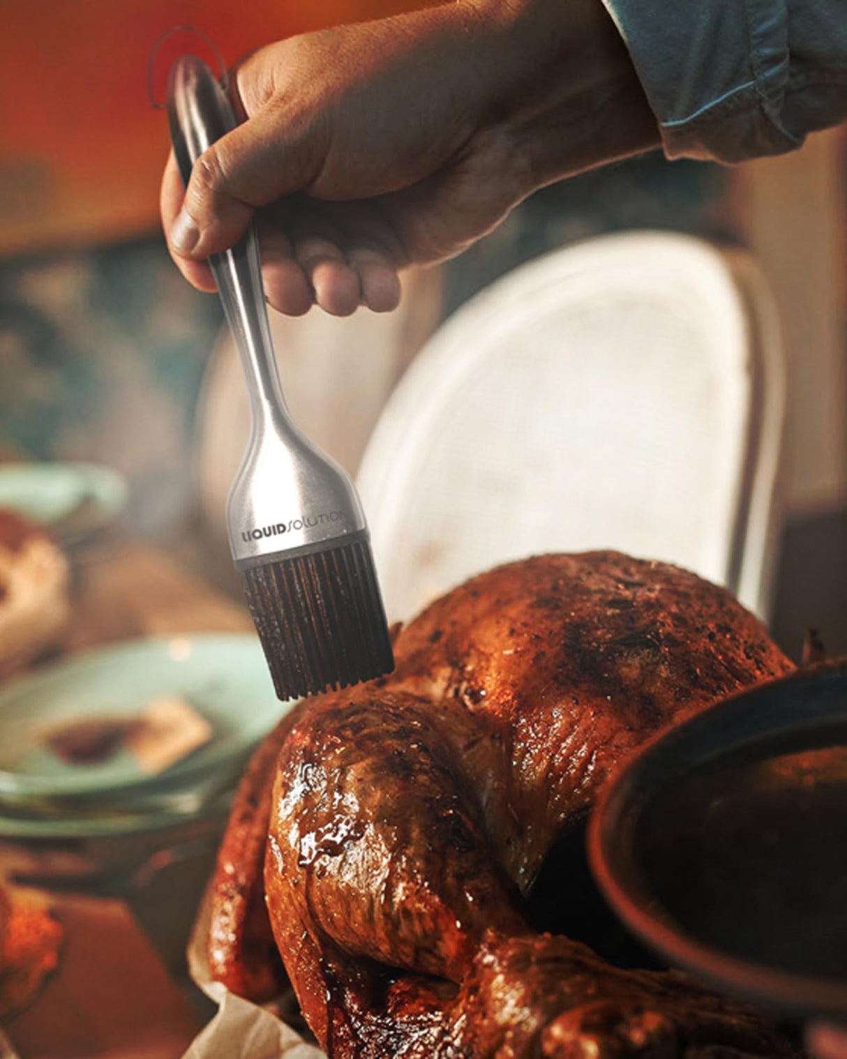 Liquid Solution Turkey Baster 5 Piece Set, Includes Baster for Cooking, Barbecue Basting Brush, Flavor Injector with Cleaning Brush - Perfect for Thanksgiving or Regular Cookout Liquid Solution