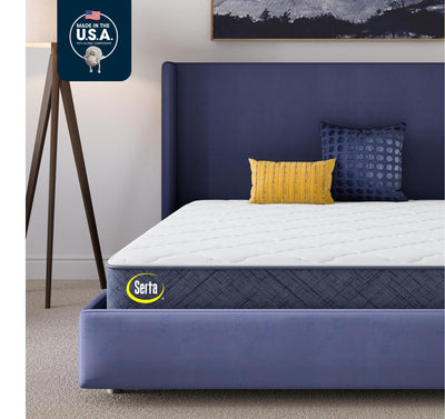 Serta Five Star Mattress Tranquility 8-Inch Medium – Twin – Zoned Lumbar Support, Cooling Foam, Pressure Relief – Bed-in-a-Box – 100 Night Trial, 10-Year Limited Warranty