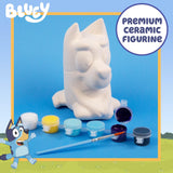 Bluey Paint Your Own Figurine, Fun Paintable Ceramic Bluey Figurine, Includes 6 Acrylic Paints, Paintbrush, Bluey Toys, Bluey Birthday Decorations, Bluey Party Favors, Kids Activities, Bluey Figures Horizon Group USA