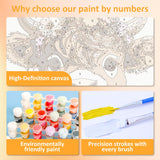 Mandun Paint by Numbers Kit for Kids with Frame, Cow Paint by Numbers for Kids Ages 4-8-12, DIY Cow Acrylic Oil Painting for Home Wall Art Decor Gift 9.8x9.8 inch (with Frame Easel) Mandun