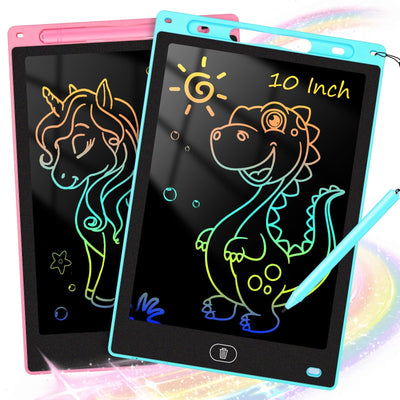 KTEBO® 2 Pack 10 Inch LCD Writing Tablet for Kids, Electronic Drawing Pad and Doodle Board for Ages 3-8, Birthday and Christmas Gifts for Boys and Girls (Pink & Blue)