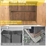 Aivituvin Outdoor Storage Cabinet Trash Can Storage Shed Upgraded with Metal Frame for Garbage Can, Gardening Tools and Accessories 50" L x 27.6" D x 41" H Aivituvin