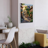 ATDMS Paint by Numbers Kit for Adults with Frame City Street Scene Paint by Number with Easel City View Adult Paint by Number Kits on Canvas Framed Paint by Numbers for Home Wall Decor 8x12 Inch ATDMS