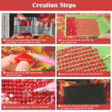 MXJSUA DIY 5D Diamond Painting Kits for Adults, Red Sports Car Diamond Art Painting Full Drill Crystal Rhinestone Embroidery Craft Kits for Home Wall Decor Gifts, 12x16inch MXJSUA