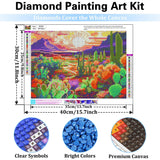 Reivworl Landscape Diamond Art Kits for Adults, Desert Diamond Painting Kits, Gem Art Kit for Gifts and Home Interior Decor 12x16 Inch Reivworl