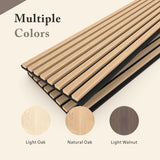 MSXTE Wood Slat Wall Panels,2-Pack 94.48"x 11.02"x 0.82" Each,Wood Panels for Wall,Wooden Wall Panels for Interior Wall Decor,3D Wood Wall Paneling with Solid Wood Veneer (Natural Oak) MSXTE