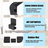 FUIOBYVV 10 Inch King Bed Frame with Rounded Corner and Headboard Hole Mattress Retainers 3500 LBS Metal Heavy Duty Steel Slats Support No Box Spring Needed Platform Noise Free Easy Assembly FUIOBYVV