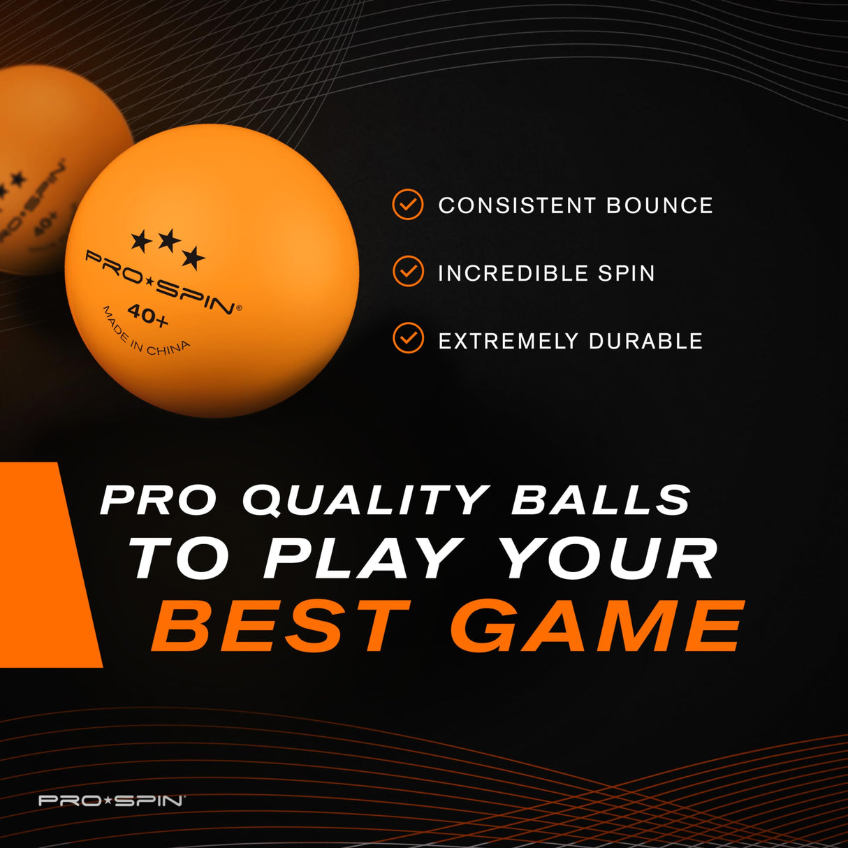PRO SPIN Ping Pong Paddles - High-Performance Set with Premium Table Tennis Rackets, 3-Star Ping Pong Balls, Compact Storage Case | Professional Quality Ping Pong Paddle Set (4-Player Set) PRO SPIN