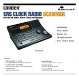 Uniden BC365CRS 500 Channel Scanner and Alarm Clock, Snooze, FM Radio, Weather Alerts, Search Bands used for Aviation, Railroad, Marine, Non-Digital Police/Fire/Public Safety transmissions and more Uniden
