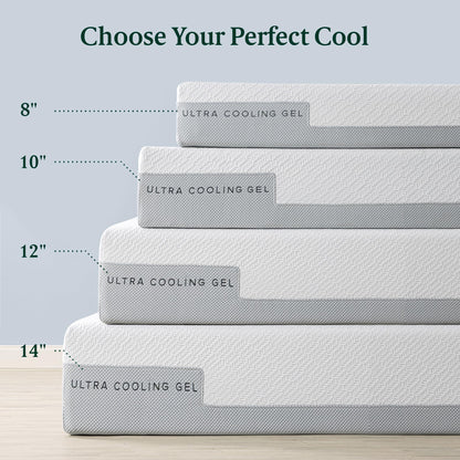 ZINUS 14 Inch Ultra Cooling Gel Memory Foam Mattress, Twin, Cool-to-Touch Soft Knit Cover, Pressure Relieving, CertiPUR-US Certified, Mattress in A Box, All-New, Made in USA