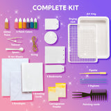 Klever Kits Marbling Paint for Kids, Metallic Gold Water Marble Art, Arts & Crafts for Girls & Boys 6-12 Years Old, Craft Kits, Birthday Gifts Klever Kits