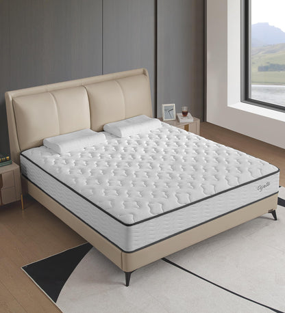 Cejato Queen Size Mattresses,10 Inch Memory Foam Hybrid Queen Mattresses in a Box White Mattress with Provide Sleep Support and Pressure Relief,Medium Firm,CertiPUR-US.