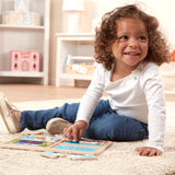 Melissa & Doug Natural Play Wooden Puzzle: Ready, Set, Go (Four 4-Piece Vehicle Puzzles) Melissa & Doug