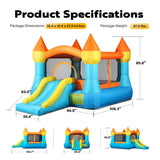 VIVOHOME Small Bounce House for Kids, Jumping Inflatable Bouncy Castle with Slide, 12x8 FT Inflated Bouncer for Outdoor with Air Blower Included VIVOHOME