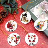 ZYNERY 40 Pcs Sublimation Ornament Blanks, Christmas Ornament Blanks, Double Side Sublimation Blanks Products with Gold String, MDF Round Acrylic Blanks Ornaments for Crafts, Christmas Gift, 2.76 in ZYNERY