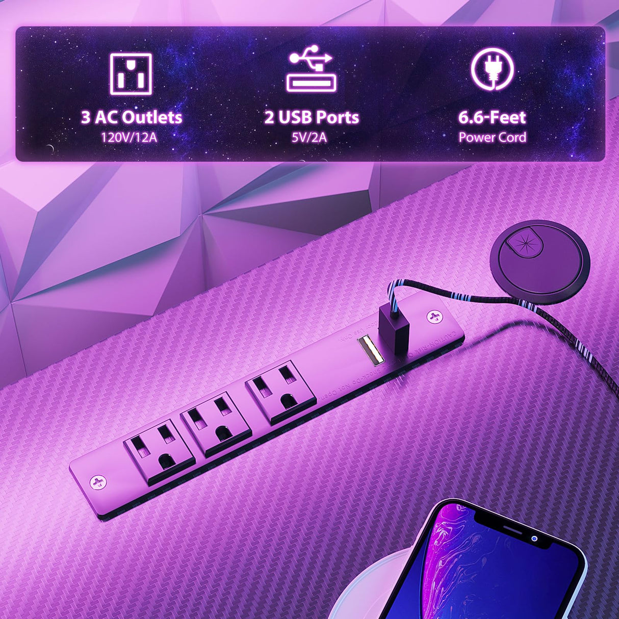 MOTPK Gaming Desk with LED Lights & Power Outlets, 47 Inch Computer Desk Gaming Table with Monitor Shelf, Gamer Desk with Carbon Fiber Texture, Kids Boys Desk Gift for Men MOTPK