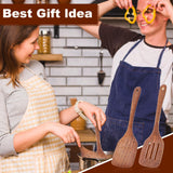 Yuanchu 2Pcs Wooden Spatula For Cooking, 12 Inch Wood Spatula Cooking Spatula Kitchen Utensils Set For Nonstick Cookware Kitchen Spatula For Fish Eggs Pancakes Yuanchu