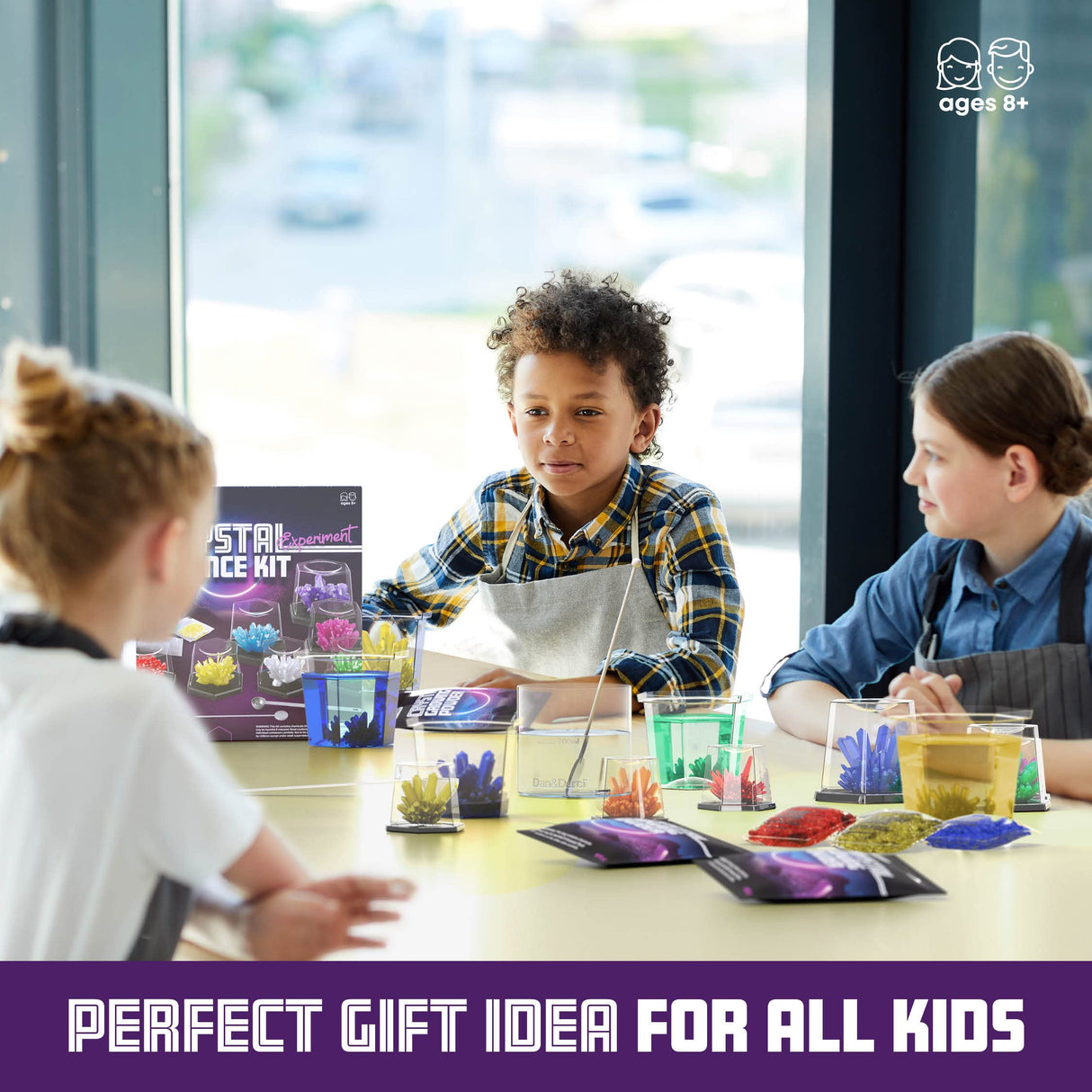 Dan&Darci Crystal Growing Kit for Kids - Science Experiments Gifts for Boys & Girls Ages 8-14 Year Old - Toys Teen Age Boy/Girl Arts & Crafts Kits - Cool Projects Ideas 8 9 10 11 12 Yr Olds Dan&Darci