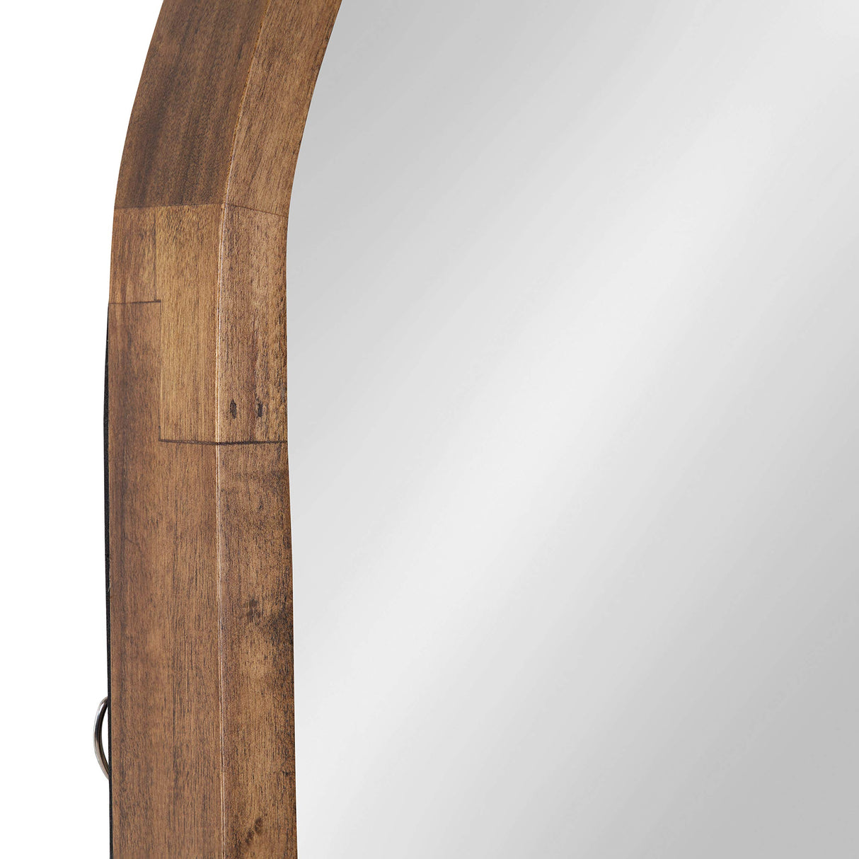 Kate and Laurel Hutton Rustic Modern Farmhouse Arch Mirror, 24" x 36", Natural Wood Finish Kate and Laurel