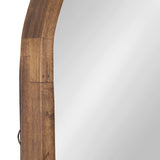 Kate and Laurel Hutton Rustic Modern Farmhouse Arch Mirror, 24" x 36", Natural Wood Finish Kate and Laurel