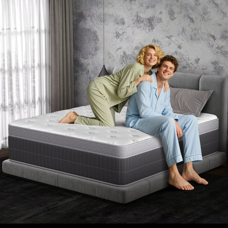 inight Twin Mattress 12 Inch, Individual Wrapped Pocket Springs Zoned Hybrid Mattress with Gel Memory Foam, Ergonomic Pressure Relief, Enhanced Edge Support, Breathable Comfort Night, 365-Night Trial inight