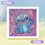 KOJEFCV Cartoon Diamond Art Painting Kits for Kids with Frame, Cartoon Diamond Art for Kids Ages 4-8-12, Easy Gem Kit Kid with Beautiful Package for Gift Home Wall Decor (7x7inch) KOJEFCV