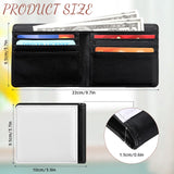 LEIFIDE 4 Pcs Sublimation Wallet Blank Heat Transfer Wallet Blank Sublimation Wallet Single Sided DIY Wallet Slim for Men PU Leather Wallets with ID Windows Card Slots for Christmas Travel Work Gift LEIFIDE