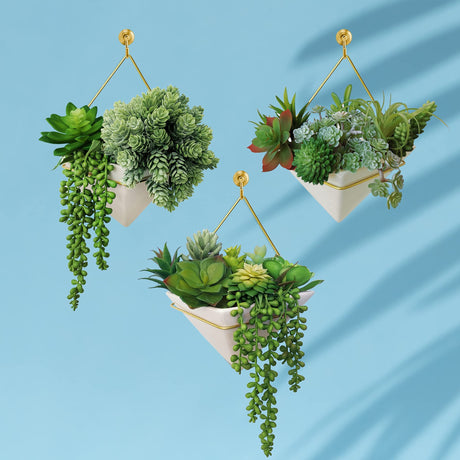 Winlyn 19 Pcs Assorted Artificial Succulents Plants Unpotted Small Green Aloe Hops Cactus String of Pearls Picks Fake Succulents Bulk for Succulent Garden Floral Arrangement Indoor Outdoor Home Decor Winlyn