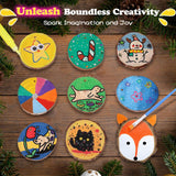 Alotwan Kids Wood Painting Kit Glow in The Dark - Arts and Crafts for Kids Ages 5-12, Easter Crafts Gifts for Girls Boys Birthday, Art Supplies for 5 6 7 8 9 10 11 12 Year Old Alotwan