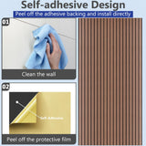 BUBOS 4 Pack Large Acoustic Panels,47.2"x23.6"Acoustic Wall Panels,Self-Adhesive Sound Proof Panels for Walls,Decorative Soundproof Panels for Recording Studio&Office,Walnut BUBOS