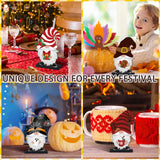 Blulu 32 Pcs Christmas Interchangeable Wooden Gnome Decor DIY Holiday Christmas Seasonal Tiered Tray Decoration Gnomes with Magnet Pieces Welcome Sign for Xmas Holiday Decorations (Fresh) Blulu