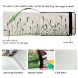 Watercolor Journal, 3.5x5.5”, 140 LB, 300 GSM, tumuarta Cotton Paper, Cold Press, 24 Sheets, 48 Pages, Watercolor Paper Sketchbooks for Use As Travel Notebook and Mixed Media Pad On The Go tumuarta