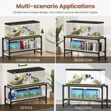 Tatub 55-90 Gallon Fish Tank Stand, Metal Aquarium Stand with 2-tier Open Shelves & Thickened Slats, Heavy Duty Metal Large Aquarium Stand for up to 6 Total Aquariums, 1000 LBS Capacity Per Shelf Tatub