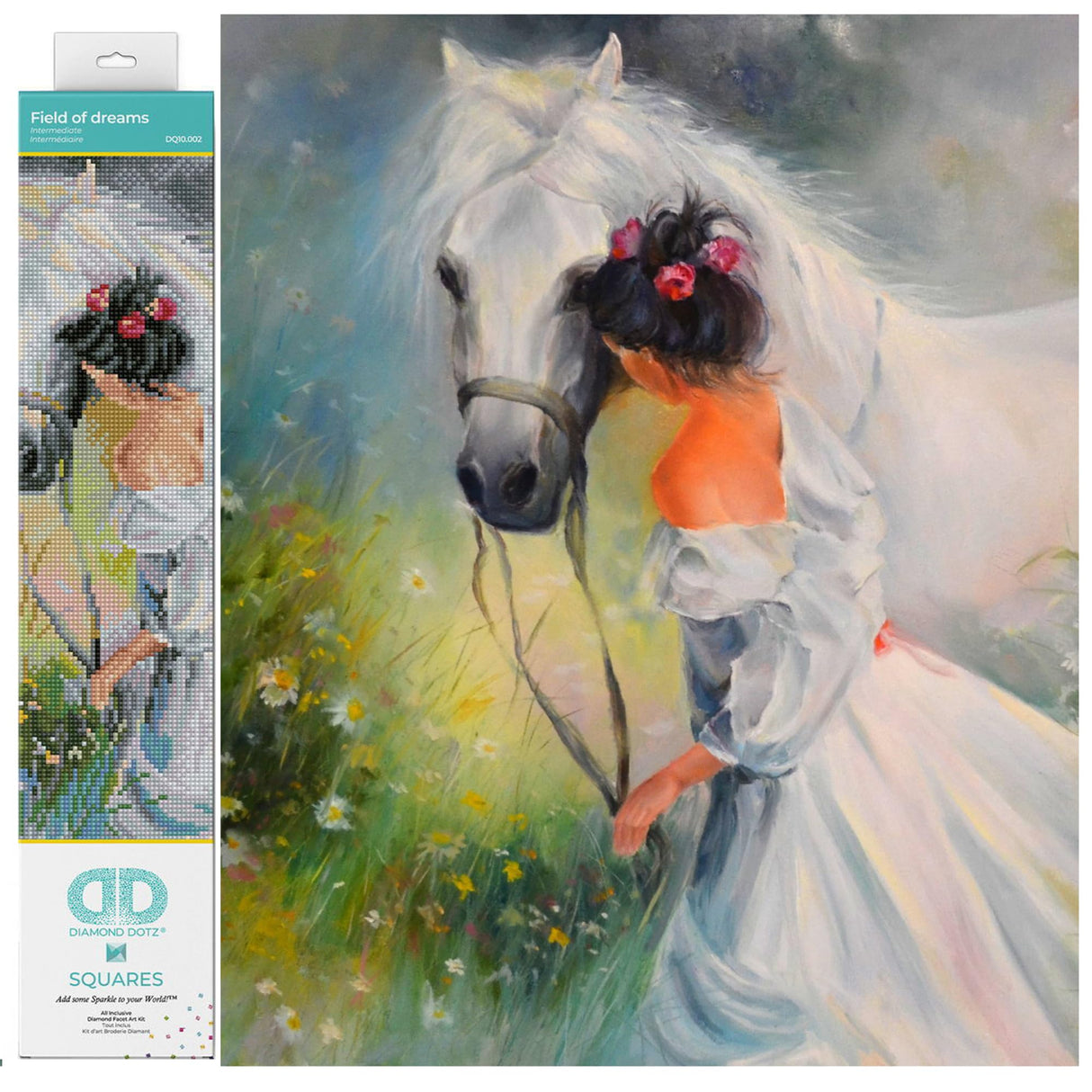 DIAMOND DOTZ Field of Dreams Diamond Painting Kits for Adults - Diamond Art Kits a Relaxing Creative Craft Kit with Dotz Gems 16.1x19.7 DIAMOND DOTZ