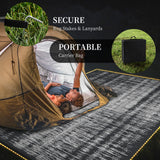 MontVoo Outdoor Rug Waterproof 6x9 ft with Strip Lights Outdoor Patio Rug Mat Reversible Plastic Straw Rug Outside Outdoor Rug for RV Camping Picnic Balcony Backyard MontVoo