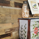 Colamo 10 Reclaimed Wood Planks Peel and Stick Shiplap Boards for Wall, Weathered Barn Wood Paneling Stick on Wooden RV Backsplash, 3D Self Stick Wood Wall Panels for Living Room Bed Room Accent Wall COLAMO