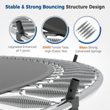 Tatub 14FT Trampoline with Enclosure Net for Kids and Audlts, Outdoor Recreational Pumpkin Trampoline Jumping Exercise Fitness Trampoline Tatub