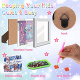 KOJEFCV Cartoon Diamond Art Painting Kits for Kids with Frame, Cartoon Diamond Art for Kids Ages 4-8-12, Easy Gem Kit Kid with Beautiful Package for Gift Home Wall Decor (7x7inch) KOJEFCV