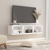 blingworld Floating Nightstand Mirrored, White Wall Mounted Night Stand with Mirrored Storage Drawer Premium Quality Floating End Table blingworld