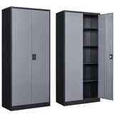 SISESOL Metal Garage Storage Cabinet with Doors and Shelves, 71" Multifunctional Garage Storage Closet Large Garage Locker with Adjustable Shelves & Locking Doors Steel Snapit Storage Tall Cabinet SISESOL