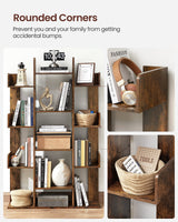 VASAGLE Tree-Shaped Bookshelf with 13 Shelves in Rustic Brown VASAGLE