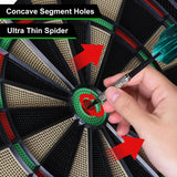 PATIKIL Electronic Dart Board Cabinet Set, LED Digital Electric Dartboard with Wooden Cabinet Door, Soft Tip Darts Board with 12 Darts, 88 Tips, 27 Games, 243 Variations, Up to 16 Players PATIKIL