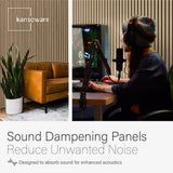 Kansoware Two Acoustic Wood Wall Veneer Slat Panels - Natural Oak | 94.49 x 12.6" Each | 16.54 sq ft. Coverage | Use for Soundproof Paneling, Interior Design, Outdoor Space, Van Restorations Kansoware