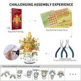 Piececool 3D Metal Asian Puzzles Model Kits- Garuda Coronet Metal Building Kit for Adults, Brain Teaser Puzzle DIY Handcraft Model Kits, Fidget Toys Gifts for Teens Man Woman Family- 522 Pcs Piececool